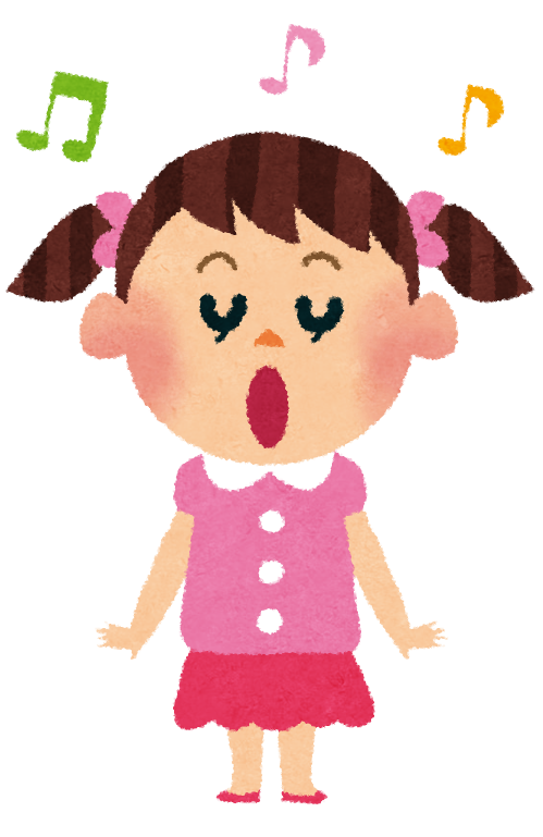 発声練習をする女の子