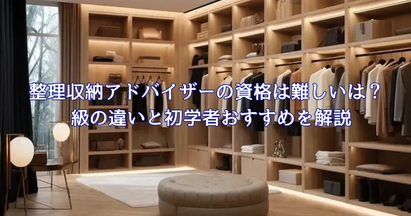 整理収納アドバイザーは難しい資格ではない画像